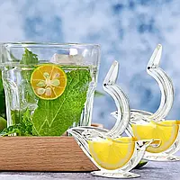 Ручний затискач для лимона портативний прозорий соковитискач для фруктів акриловий соковитискач лимона