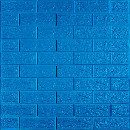 3D панель самоклеюча 700х770х5мм цегла Синій (003-5) SW-00000154, фото 1