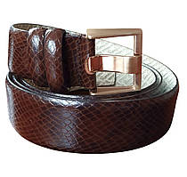 Ремінь чоловічий шкіряний Voronin 12566 коричневий 130 см