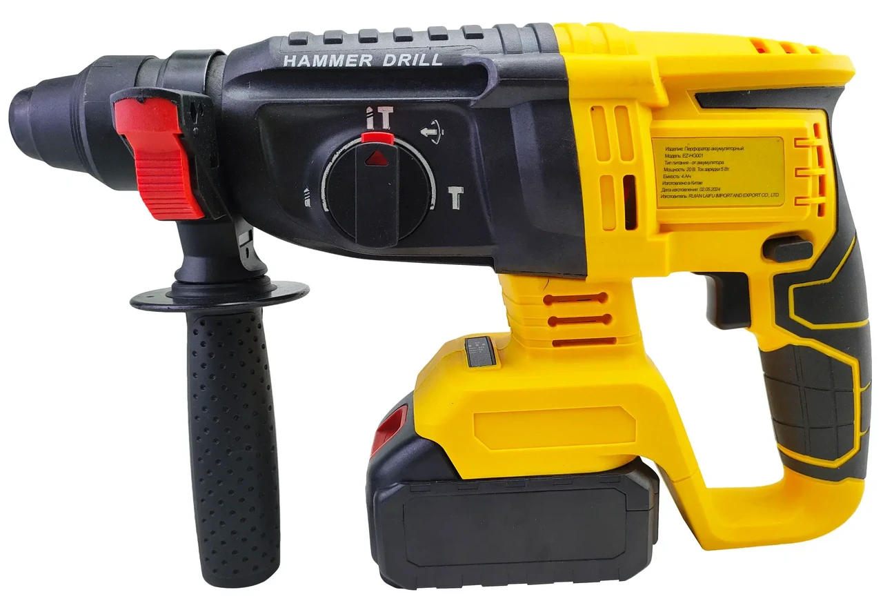 Акумуляторний безщітковий перфоратор із двома акумуляторами 18V 5Ah в кейсі ударний PD2A-18-M2, фото 1