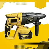 Акумуляторний безщітковий перфоратор із двома акумуляторами 18V 5Ah в кейсі ударний PD2A-18-M2, фото 4