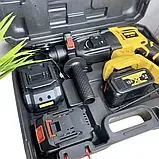 Акумуляторний безщітковий перфоратор із двома акумуляторами 18V 5Ah в кейсі ударний PD2A-18-M2, фото 5