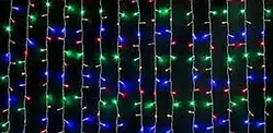 Світлодіодна гірлянда Водоспад 240LED 2х2.5м 220V Мікс Прозорий провід