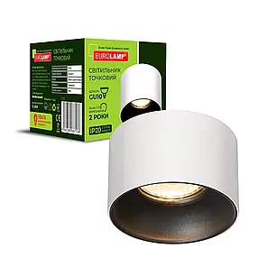 Світильник накладний Eurolamp для ламп GU10 білий LH-GU10(W/B)N3, фото 1