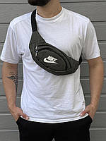 Універсальна сумка на пояс Унісекс бананка для підлітка тканинні яскрава стильна темно-сірий меланж Nike