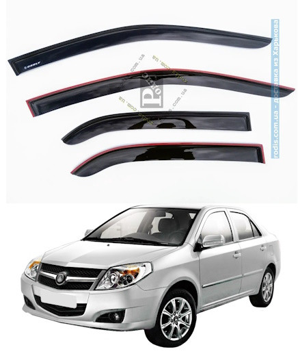 Дефлектори вікон "AV-Tuning" — Вітровики GEELY MK Sd 2006 (на скотчі) Джили МК