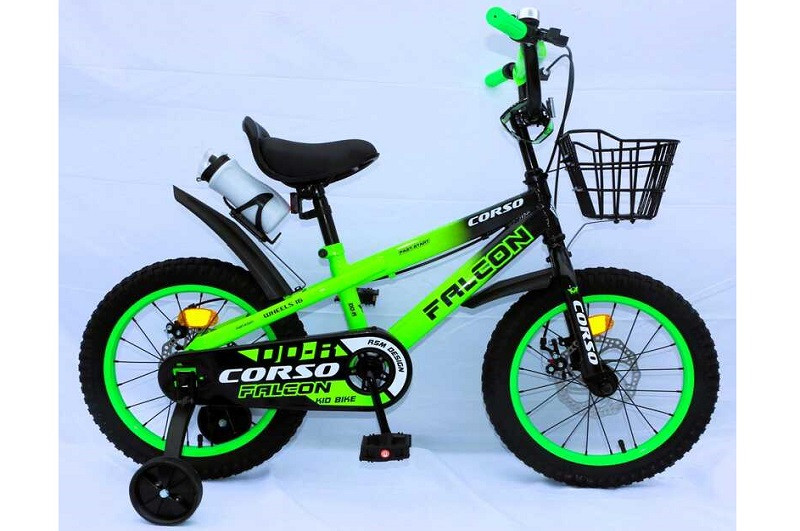Велосипед 2-х колісний 16" "Corso Falcon" FL-16090 сталева рама, дискові гальма, дод. колеса, дз, фото 1