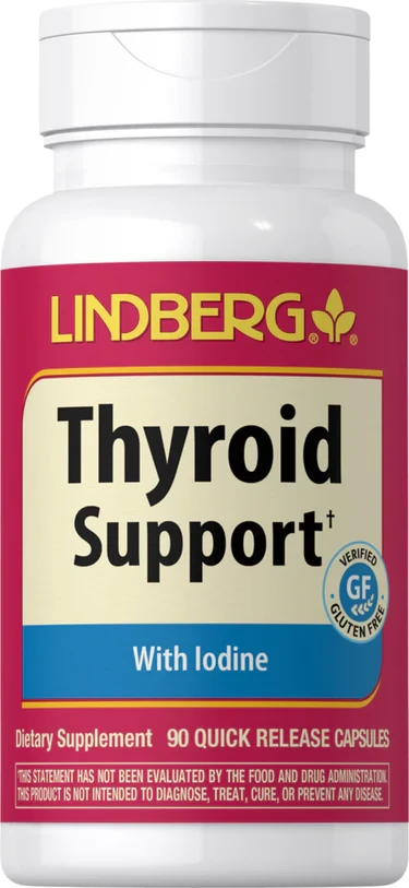Підтримка щитовидної залози Lindberg Thyroid Support with Iodine 90 капс.