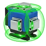 Лазерний 4D 16-лінійний зелений нівелір 24V 5Ah, самовирівнюється рівень для вимірювання перетину 16 променів на 360 в кейсі, фото 3