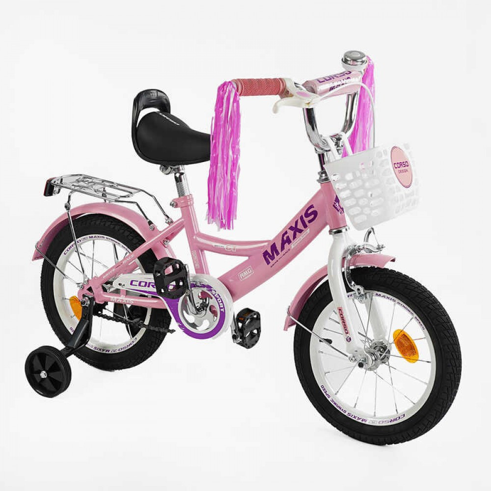 Велосипед 14" дюймів 2-х колісний "CORSO" MAXIS CL-14030  ручне гальмо, дзвіночок, сидіння з ручк, фото 1