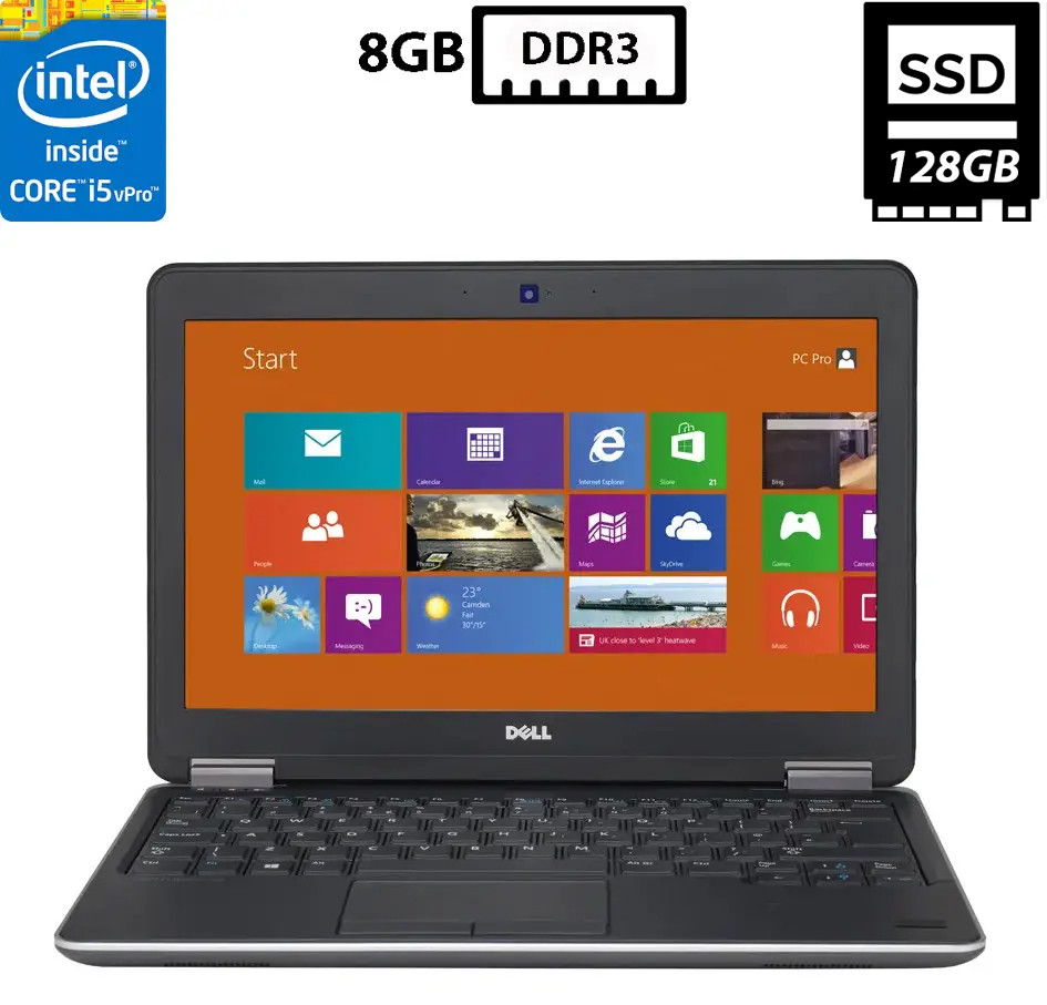 Ноутбук Dell Latitude E7240/12.5'' TN 1366x768/Core i3-4030U 1.90GHz/8GB DDR3/SSD 128GB mSATA/Intel HD Graphics Камера Б/В