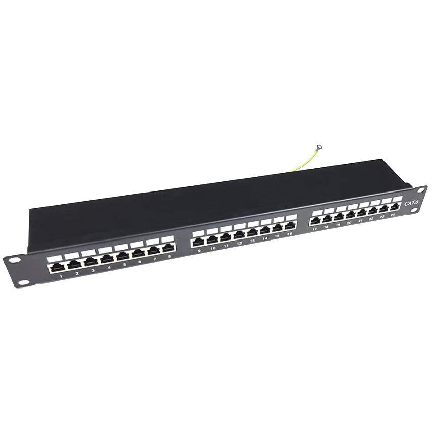 24 порта 1U 19" модульная (без модулей) STP патч-панель EServer, фото 1