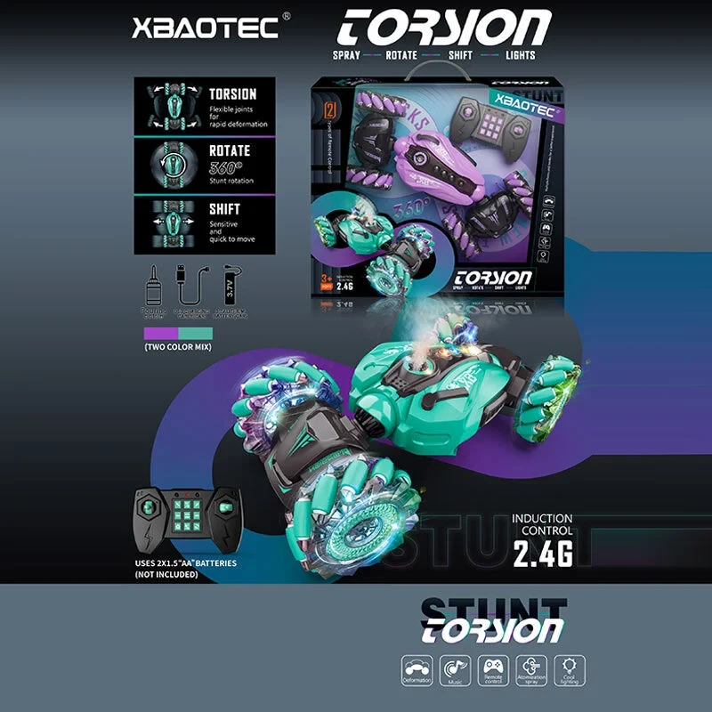 Машинка на радіокеруванні (акум. 3.7 V, USB-кабель, пульт 2.4 Ghz, браслет, звук, підсвітка, пара) XB 1235, фото 1