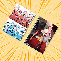 Блокнот на пружині в клітинку 48 арк. Darling in the FranXX / Милий у Франксі 017