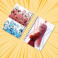 Блокнот на пружині в клітинку 48 арк. Darling in the FranXX / Милий у Франксі 020