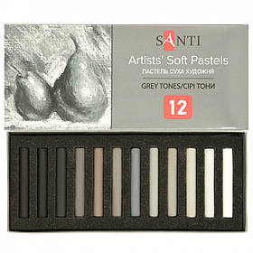 Пастель суха художня Santi Grey Tones 12 кольорів: 353698