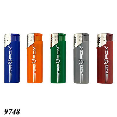 Запальничка турбо FOX 809 RA CR кольорова (25шт)