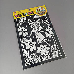 Оксамитова розмальовка фея 16х23 смБархатная раскраска 16 на 23 СМ