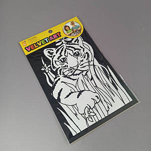 Оксамитова розмальовка тигр 16х23 см