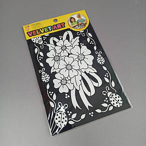 Оксамитова розмальовка квіти 16х23 см