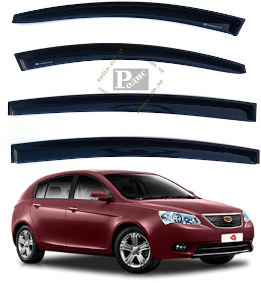 Дефлектори вікон "AV-Tuning" GEELY Emgrand 7 Хетчбек 2011 (на скотчі) Вітровики Джили Емгранд
