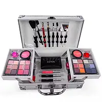 Набір жіночої косметики у подарунковій валізі MC1155 Makeup set Сріблястий