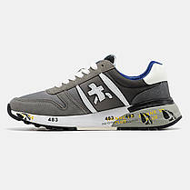 Чоловічі Кросівки Premiata Lander Grey White / Преміата Ландер Сірі з Білим, фото 4