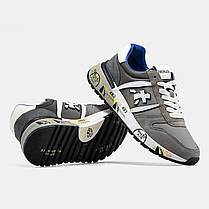 Чоловічі Кросівки Premiata Lander Grey White / Преміата Ландер Сірі з Білим, фото 6