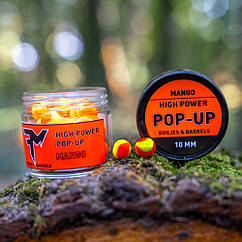 Бойли Pop-up Feedermania high power boilies & barrels 10 mm mango