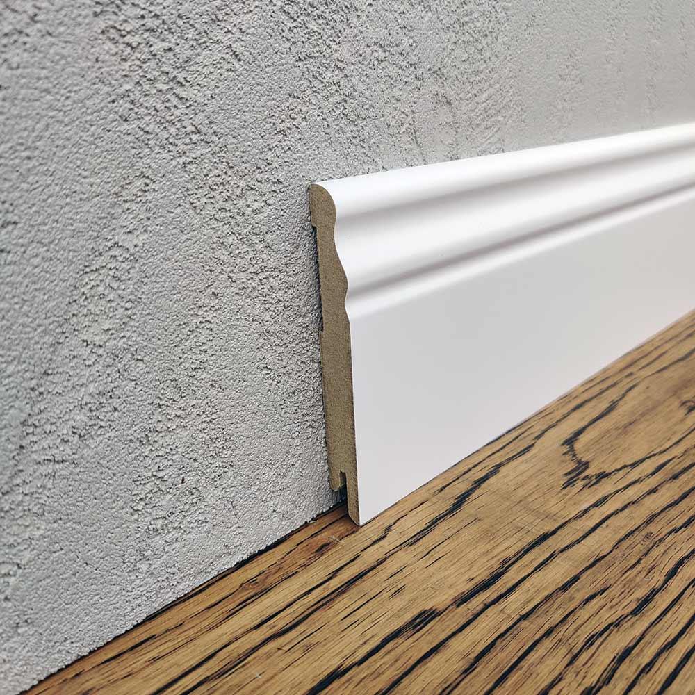 Плінтус МДФ Хвиля Ral 9003 100х12х2000