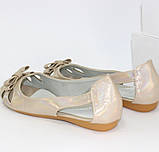 Балетки жіночі відкриті літні туфлі світлі 41 42, фото 8