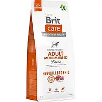 Brit Care (Бріт Кеа) Adult Medium Breed Lamb & Rice з ягням для середніх порід собак до 25 кг, 12 кг
