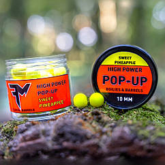 Бойли Pop-up Feedermania high power boilies & barrels 10 mm sweet pineapple