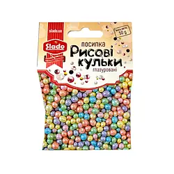 Рисові кульки глазуровані мікс Пастель2, 50 г