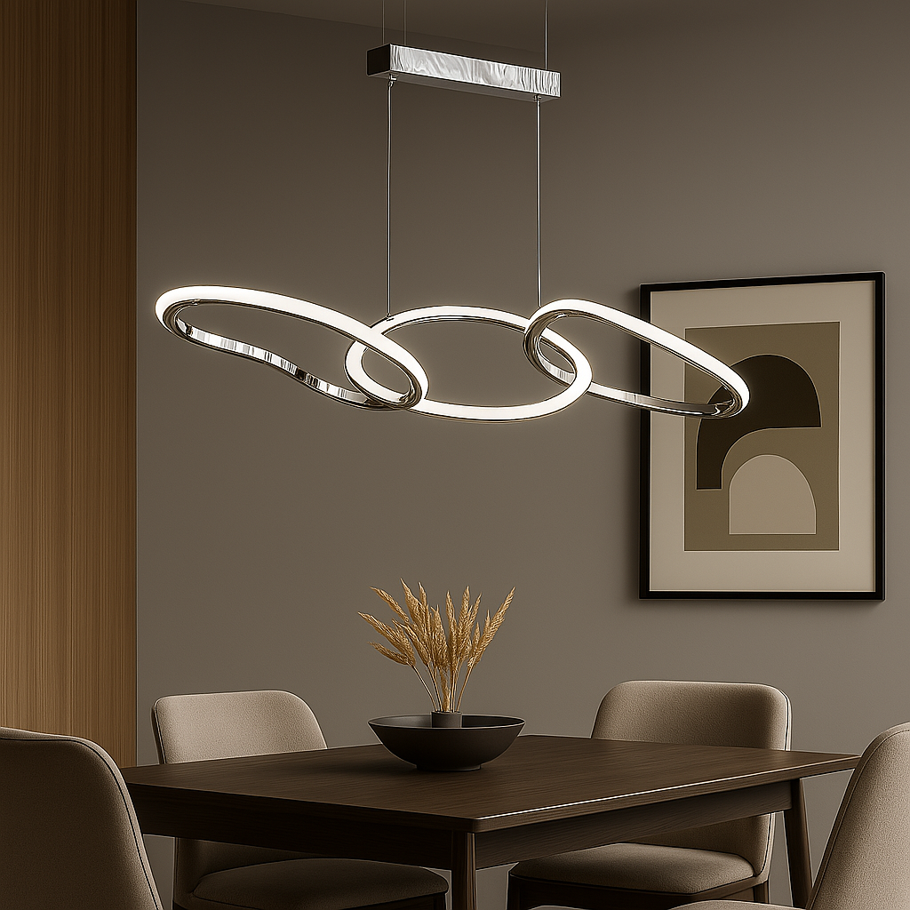 Кругла хромована підвісна люстра в стилі Арт деко 2305/3CH, фото 1