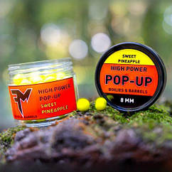 Бойли Pop-up Feedermania high power boilies & barrels 8 mm sweet pineapple