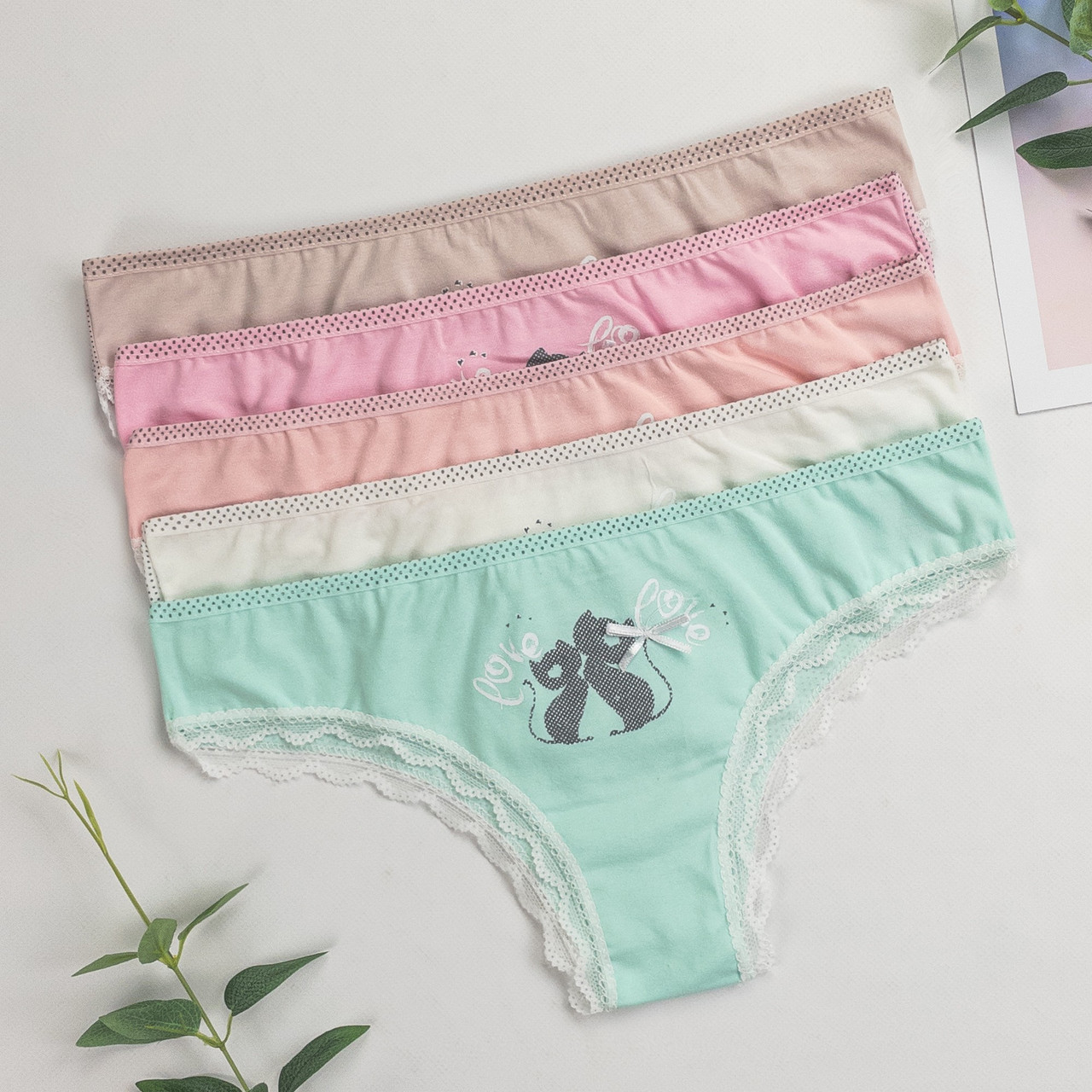 Труси жіночі сліпи-бразиліана Nicoletta Туреччина M, L, XL | 5 шт.