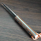 Ніж нескладний фінка, сталь D2 21,8см, чохол прес. шкіра, фото 2