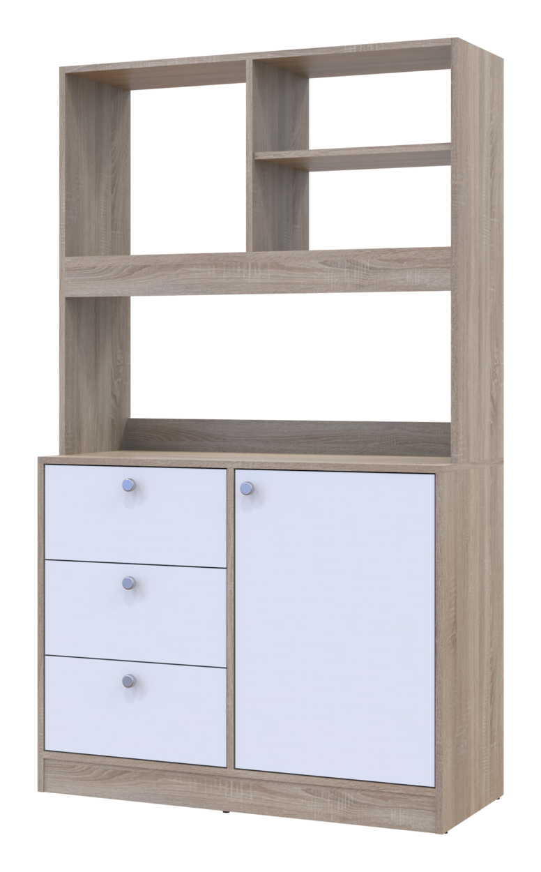 Міні-кухня Doros Лея Дуб сонома/Білий ДСП 100х43х171 (81359335), фото 1