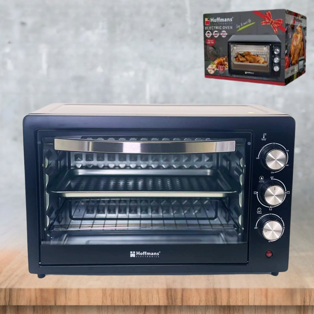 Електрична духовка Hoffmans Electronics HM-752 настільна електропіч 2000W з таймером для дому