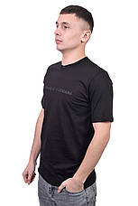 Футболка чоловіча Armani 25-17 чорна, фото 4