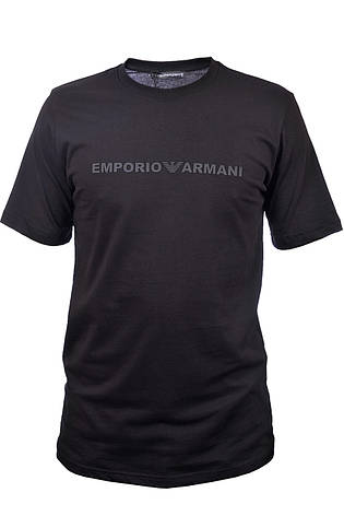 Футболка чоловіча Armani 25-17 чорна, фото 1