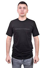 Футболка чоловіча Armani 25-17 чорна, фото 3