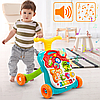 Дитячий толокар ходунки-каталка музичні + ігровий столик 5в1 MalPlay, фото 9