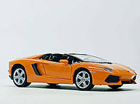 Іграшкова машинка Автопром Lamborghini Aventador Roadster - колекційна модель, помаранчева, 19 см, фото 4
