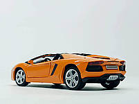 Іграшкова машинка Автопром Lamborghini Aventador Roadster - колекційна модель, помаранчева, 19 см, фото 6