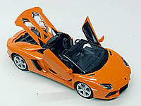 Іграшкова машинка Автопром Lamborghini Aventador Roadster - колекційна модель, помаранчева, 19 см