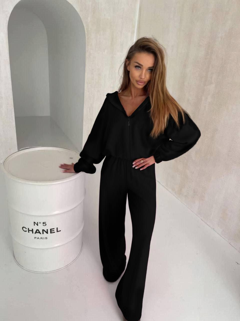 Стильний та класний костюм трійка у чорному кольорі, фото 1