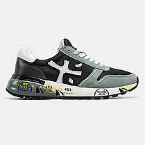 Чоловічі Кросівки Premiata Mick Black Grey White / Преміата Мік Чорні з Сірим та Білим, фото 3
