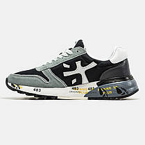 Чоловічі Кросівки Premiata Mick Black Grey White / Преміата Мік Чорні з Сірим та Білим, фото 4